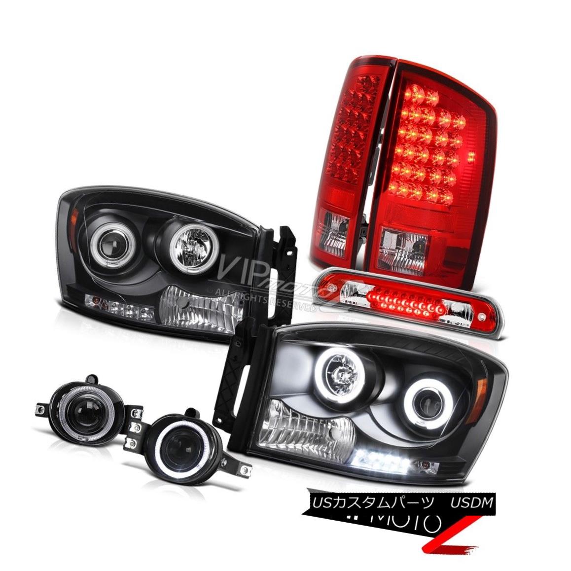 ヘッドライト CCFL Halo Headlights Red LED Signal Tail Lights Fog Roof Brake 2006 Dodge Ram V6 CCFL HaloヘッドライトレッドLEDシグナルテールライトフォグルーフブレーキ2006 Dodge Ram V6 【並行輸入品】