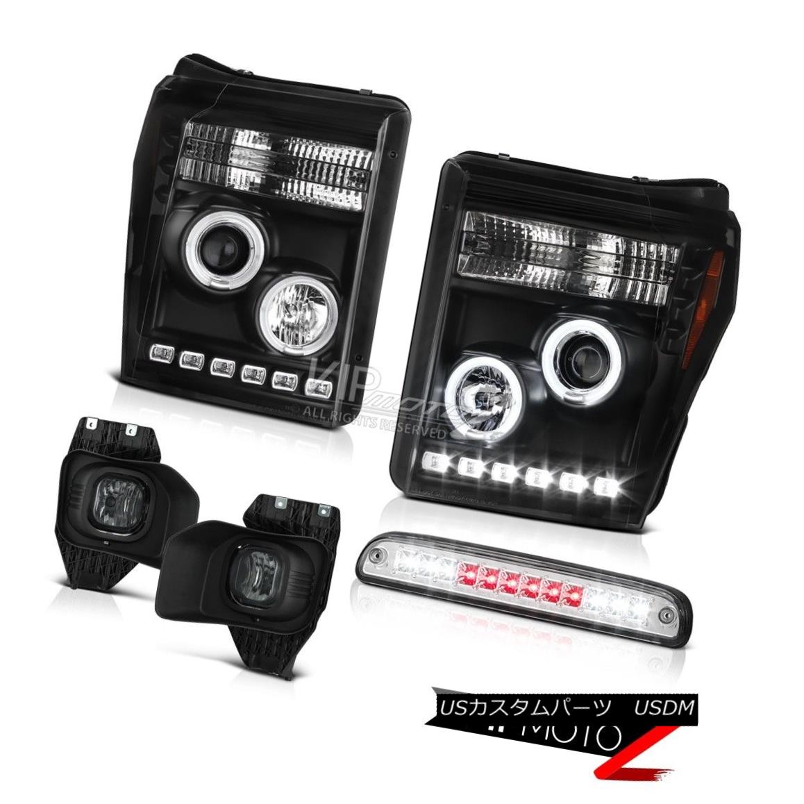 ヘッドライト 2011-2016 F250 6.7L Chrome High Stop Lamp Fog Lights Nighthawk Black Headlights 2011-2016 F250 6.7Lクロームハイストップランプフォグライトナイトホークブラックヘッドライト 【並行輸入品】