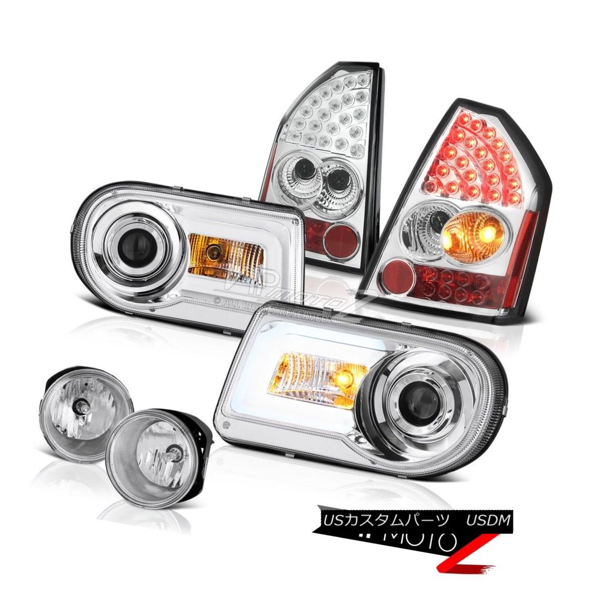 ヘッドライト Pair Chrome LED Angel Eye Headlights Tail Lamps Fog 2005-2007 Chrysler 300C ペアクロームLEDエンジェルアイヘッドライトテールランプ霧2005-2007クライスラー300C 【並行輸入品】