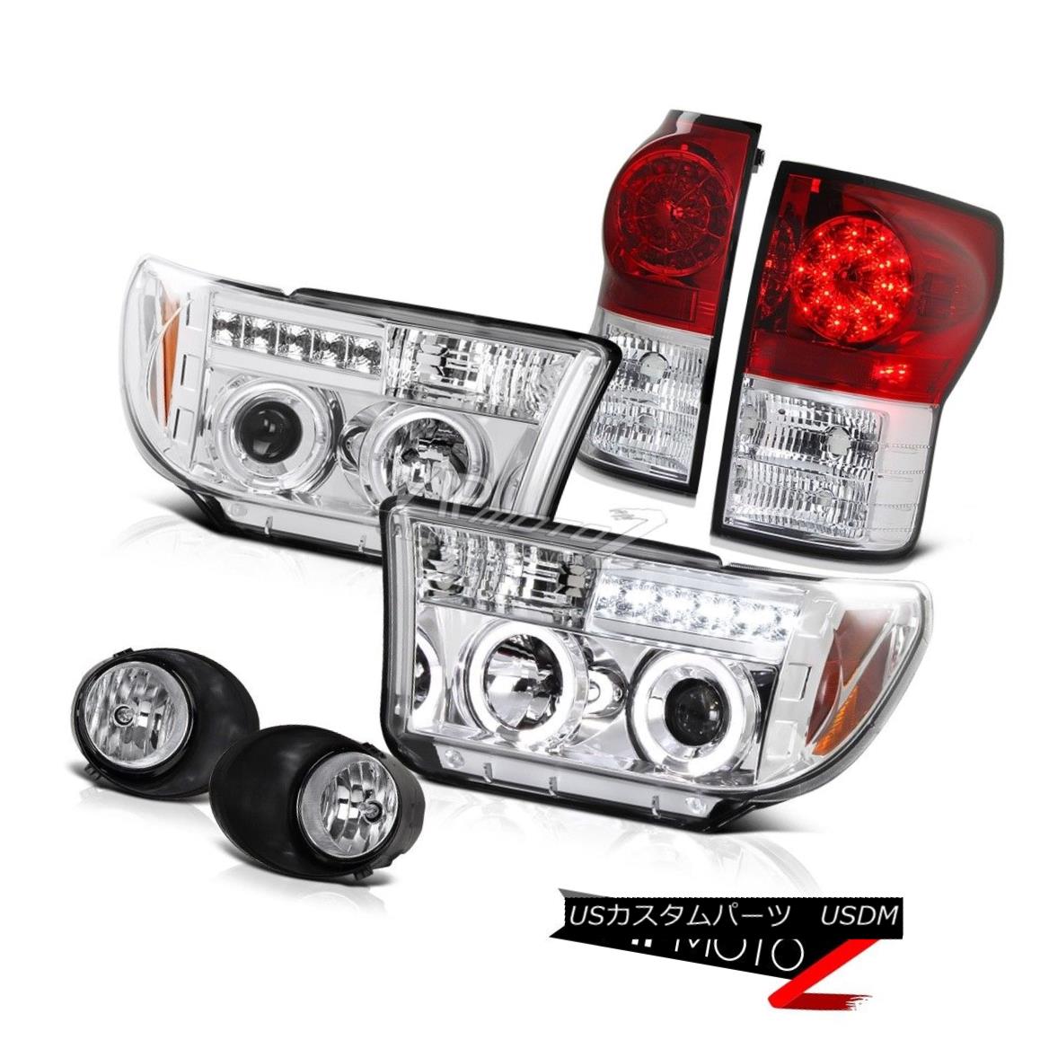 ヘッドライト 07-2013 Toyota Tundra Chrome Projector Halo Headlamp+Led Tail Light+Fog Lamp 07-2013 Toyota Tundra ChromeプロジェクターHaloヘッドランプ+ Ledテールライト+ Fogランプ 【並行輸入品】