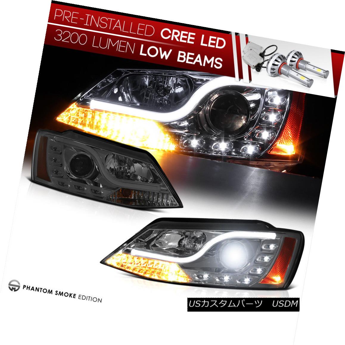 ヘッドライト [CREE LED LOW BEAM] 2011-14 VW Jetta Projector Smoke Neon Tube Headlamp Assembly [CREE LED LOW BEAM] 2011-14 VWジェッタプロジェクター煙管ネオンチューブヘッドランプアセンブリ 【並行輸入品】