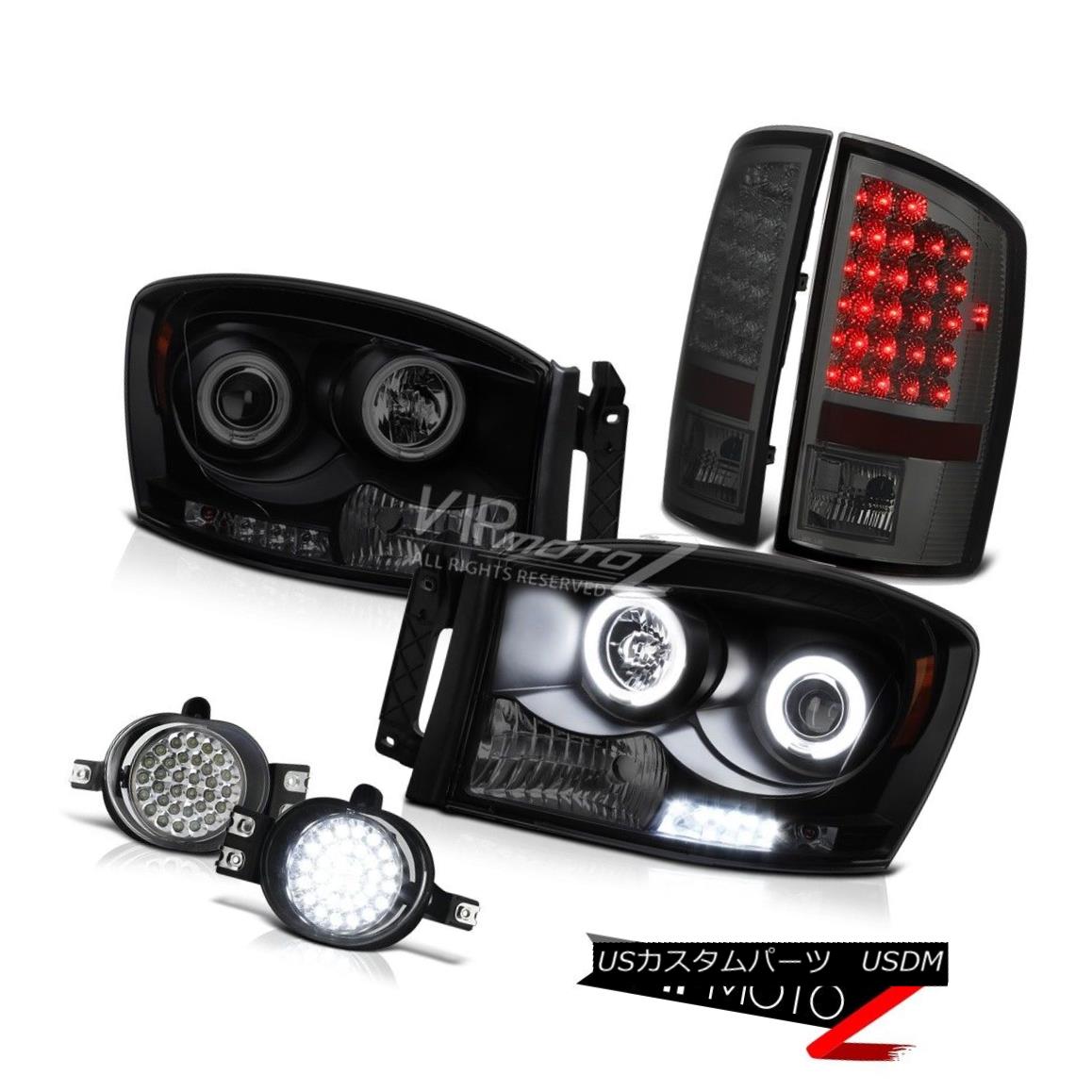 ヘッドライト DODGE RAM 2006 [BRIGHTEST] CCFL Halo Rim Headlight Trim LED Fog Light Brake Lamp DODGE RAM 2006 [明るく] CCFL HaloリムヘッドライトトリムLEDフォグライトブレーキランプ 【並行輸入品】