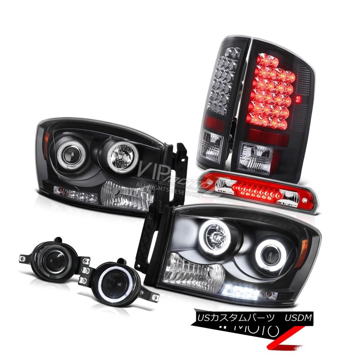 ヘッドライト DRL Ring Headlight LED Taillamp Glass Fog 3rd Brake Cargo 06 Dodge Ram PowerTech DRLリングヘッドライトLEDタイルランプガラスフォグ第3ブレーキカーゴ06ドッジラムパワーテック 【並行輸入品】