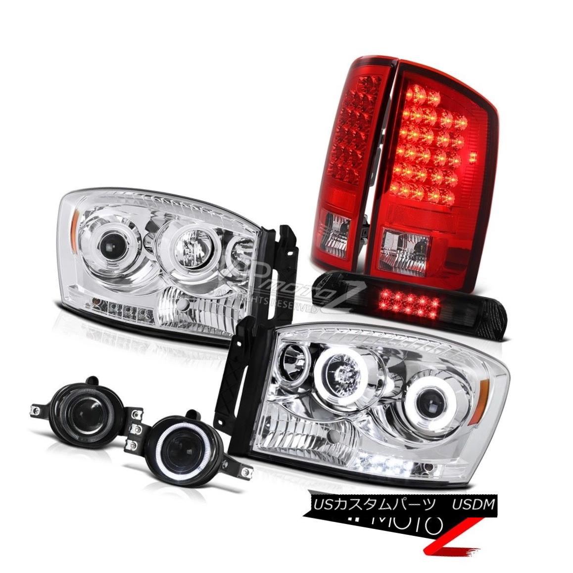 ヘッドライト Rim Headlight Red LED Taillight Projector Driving Fog High Stop 06 Dodge Ram ST リムヘッドライトレッドLEDテールライトプロジェクタードライビングフォグハイストップ06 Dodge Ram ST 【並行輸入品】