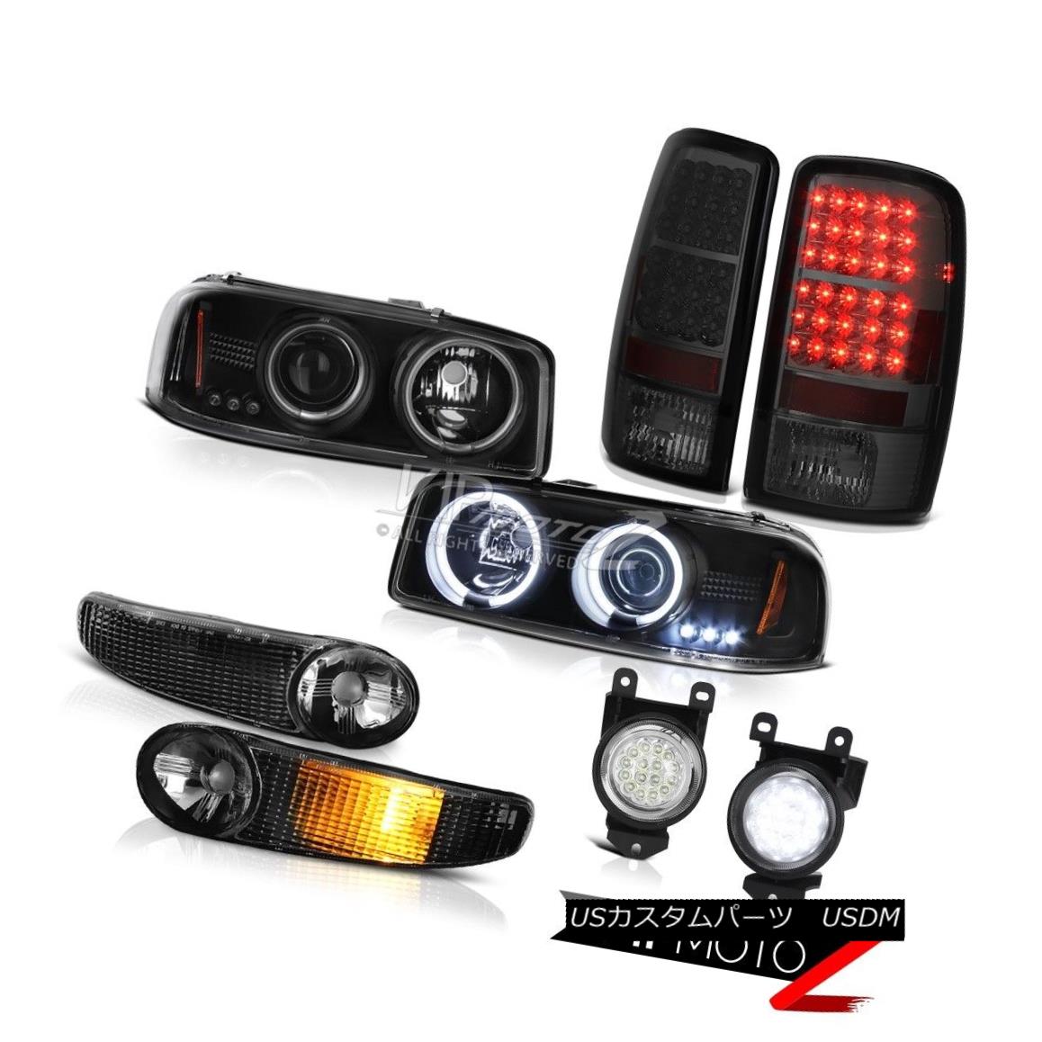 ヘッドライト 2001-2006 Yukon Black CCFL Halo Headlight Parking Smoke LED Brake Lamp Fog Light 2001-2006ユーコンブラックCCFLハローヘッドライトパーキングスモークLEDブレーキランプフォグライト 【並行輸入品】