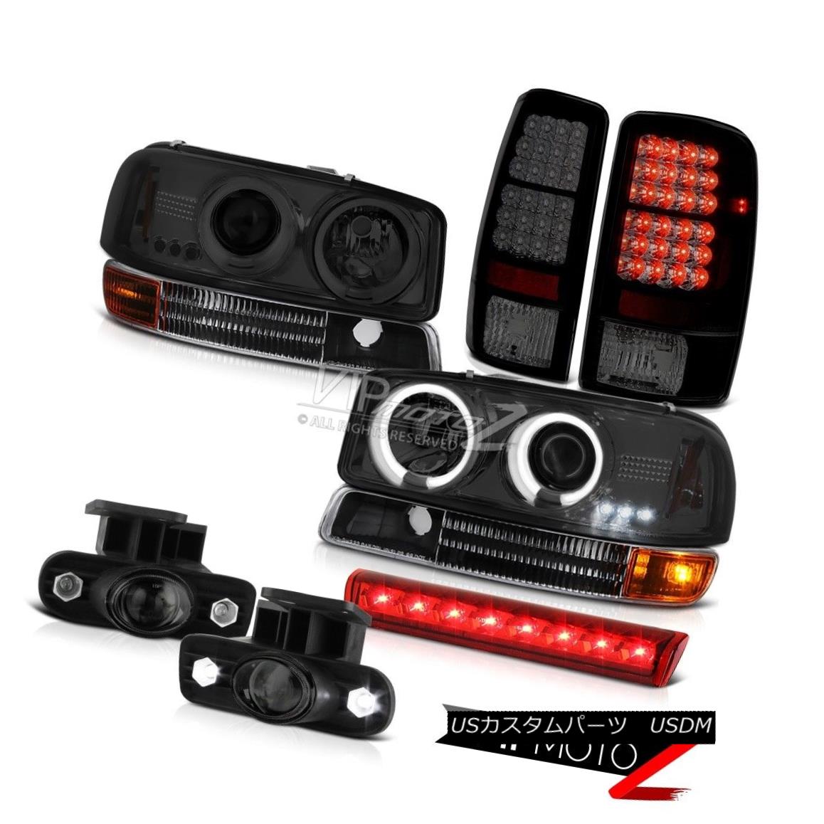 ヘッドライト 00-06 Yukon XL V8 CCFL Angel Eye Headlights LED Brake Lamps DRL FogLamps 3rd Red 00-06ユーコンXL V8 CCFLエンジェルアイヘッドライトLEDブレーキランプDRLフォグランプ第3赤 【並行輸入品】