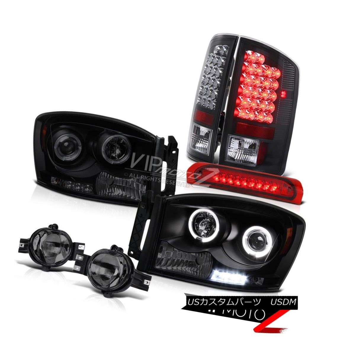 ヘッドライト Projector LED Headlight Halo Tail Lamps Foglamp Wine Red Ram Laramie 2007 2008 プロジェクターLEDヘッドライトハローテールランプフォグランプワインレッドラムララミー2007年2008 【並行輸入品】