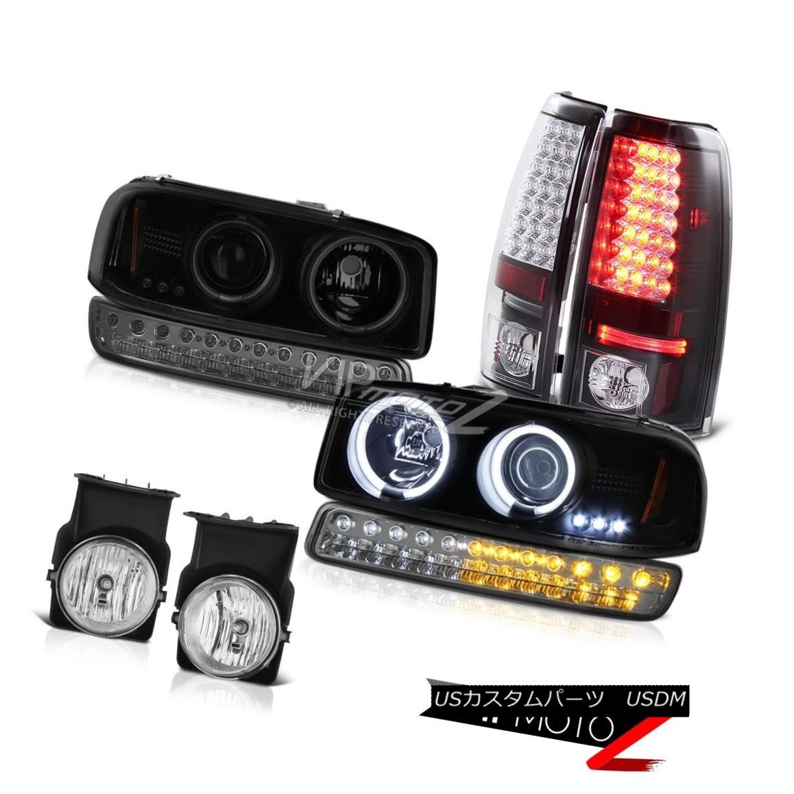 ヘッドライト 03-06 Sierra 4.3L Fog Lights Raven Black Taillamps Smoked Bumper Light Headlamps 03-06シエラ4.3Lフォグライトレイヴンブラックトライアンフスモークバンパーライトヘッドランプ 【並行輸入品】