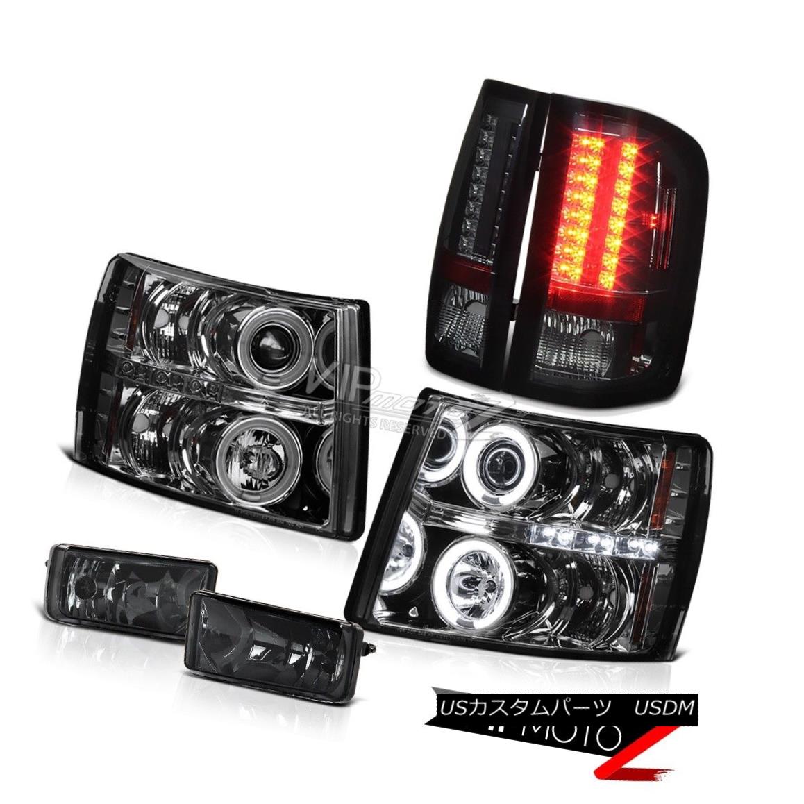 ヘッドライト Chevy 2007-2013 GMT900 Smoke CCFL Projector Headlights/LED Tail Lamp/Fog Lights シボレー2007-2013 GMT900煙CCFLプロジェクターヘッドライト/ LEDテールランプ/フォグライト 【並行輸入品】