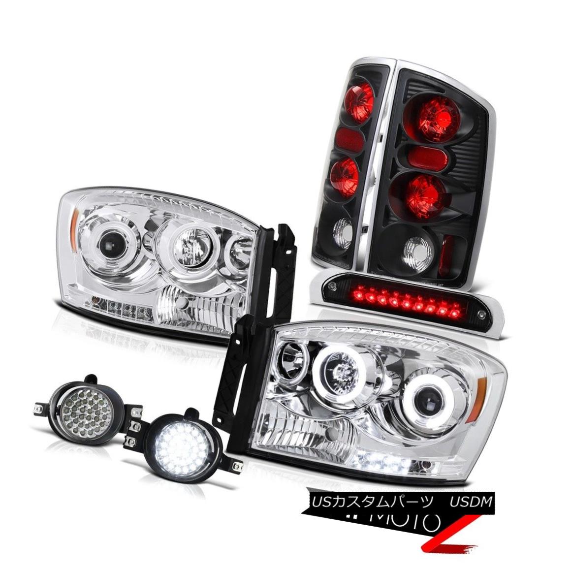 ヘッドライト 2006 Ram PowerTech Devil's CCFL Rim Headlamps Tail Brake Lamps LED Fog Black 3rd 2006 Ram PowerTechデビルのCCFLリムヘッドランプテールブレーキランプLEDフォグブラック第3 【並行輸入品】