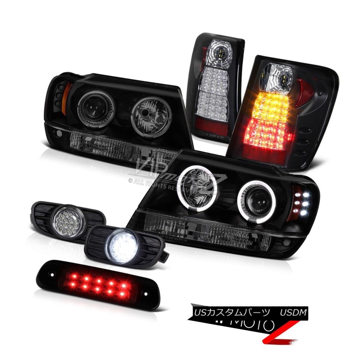 ヘッドライト 99-03 Jeep Grand Cherokee 4X4 Third Brake Lamp Fog Lights Tail Headlamps LED Bk 99-03ジープグランドチェロキー4X4第3ブレーキランプフォグライトテールヘッドランプLED Bk 【並行輸入品】