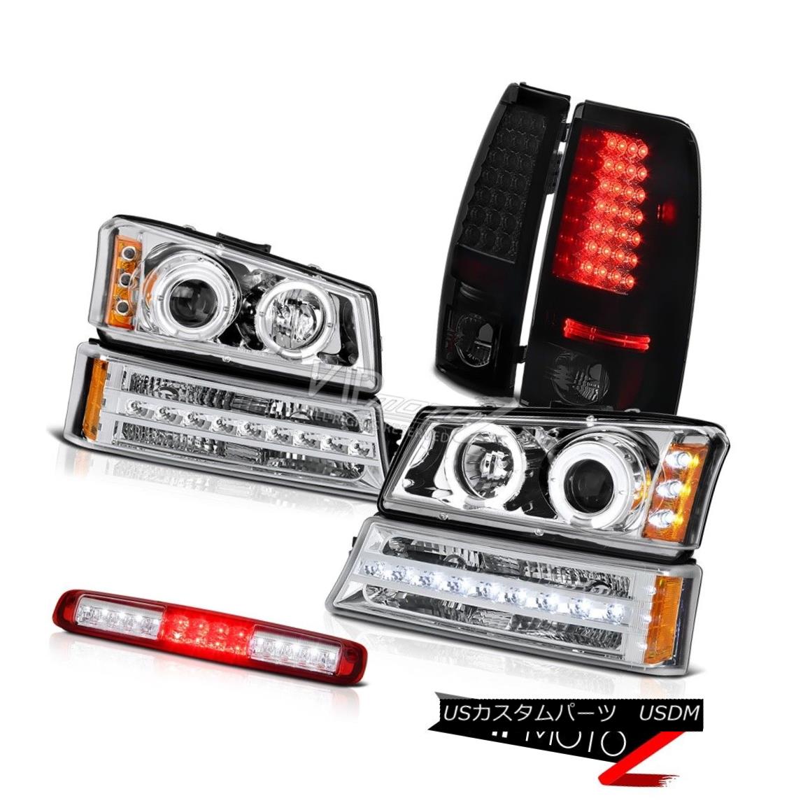 ヘッドライト 03-06 Chevy Silverado Third Brake Lamp Bumper Headlights Dark Tinted Tail Lights 03-06 Chevy Silverado Thirdブレーキランプバンパーヘッドライトダークテールテールライト 【並行輸入品】