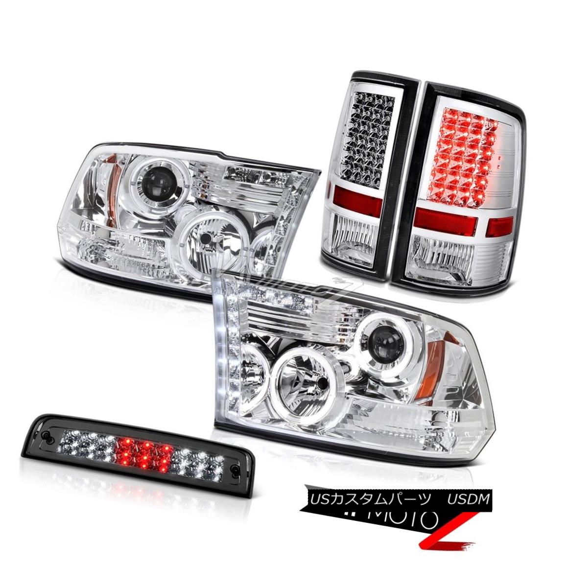 ヘッドライト 09-17 Ram 1500 2500 3500 SLT Roof Cargo Light Euro Chrome Taillamps Headlights 09-17ラム1500 2500 3500 SLTルーフカーゴライトユーロクロームタイルランプヘッドライト 【並行輸入品】