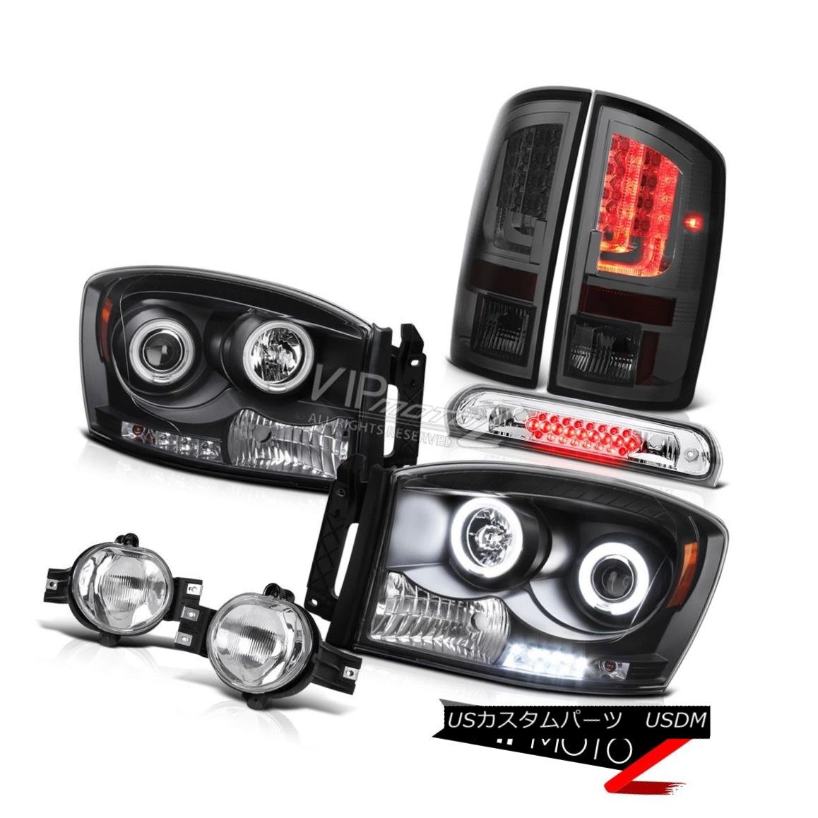 ヘッドライト 2006 Ram 2500 Tail Lights Inky Black Headlights Chrome Fog 3RD Brake Light LED 2006 Ram 2500テールライトインキブラックヘッドライトクロームフォグ3RDブレーキライトLED 【並行輸入品】