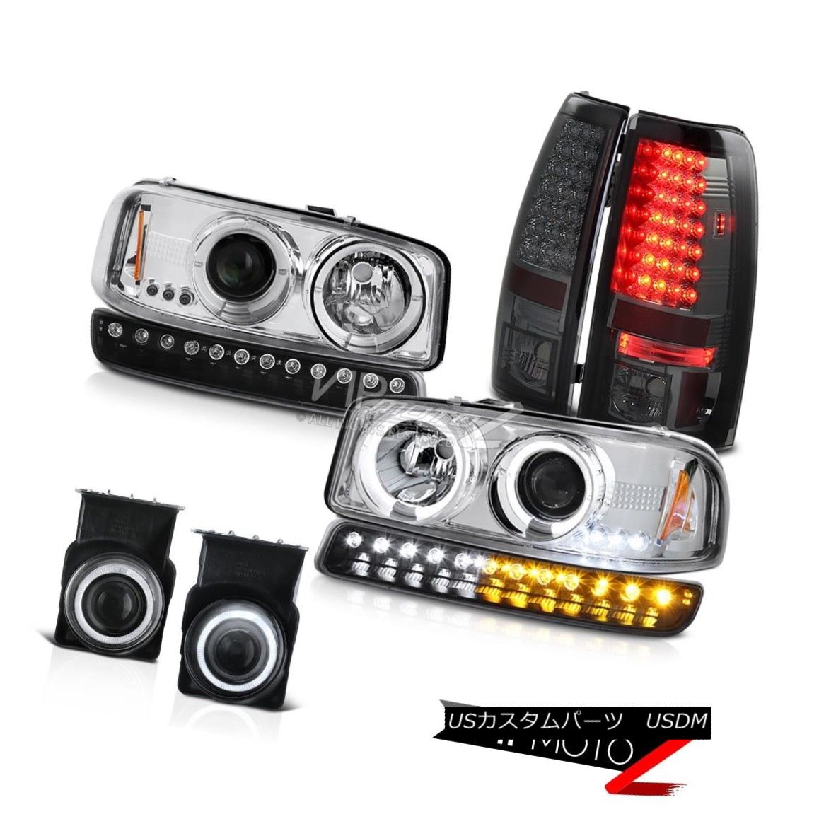 ヘッドライト 03 04 05 06 GMC Sierra Foglamps led taillamps inky black parking lamp headlamps 03 04 05 06 GMC Sierra Foglampsはテールランプの黒いパーキングランプヘッドランプを導いた 【並行輸入品】