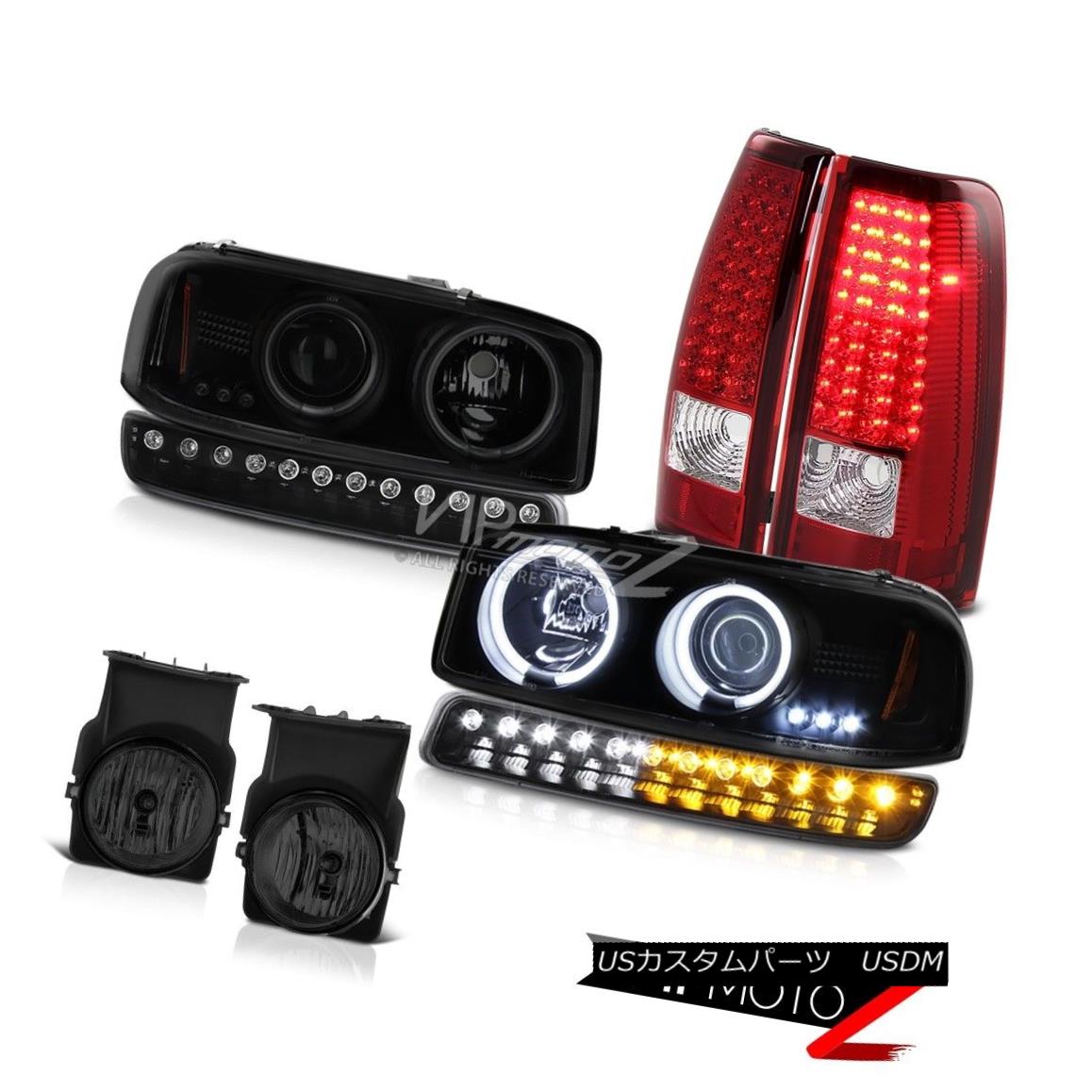 ヘッドライト 2003-2006 Sierra SL Fog lights taillamps matte black bumper lamp ccfl headlights 2003-2006シエラSLフォグライトテールランプマットブラックバンパーランプccflヘッドライト 【並行輸入品】
