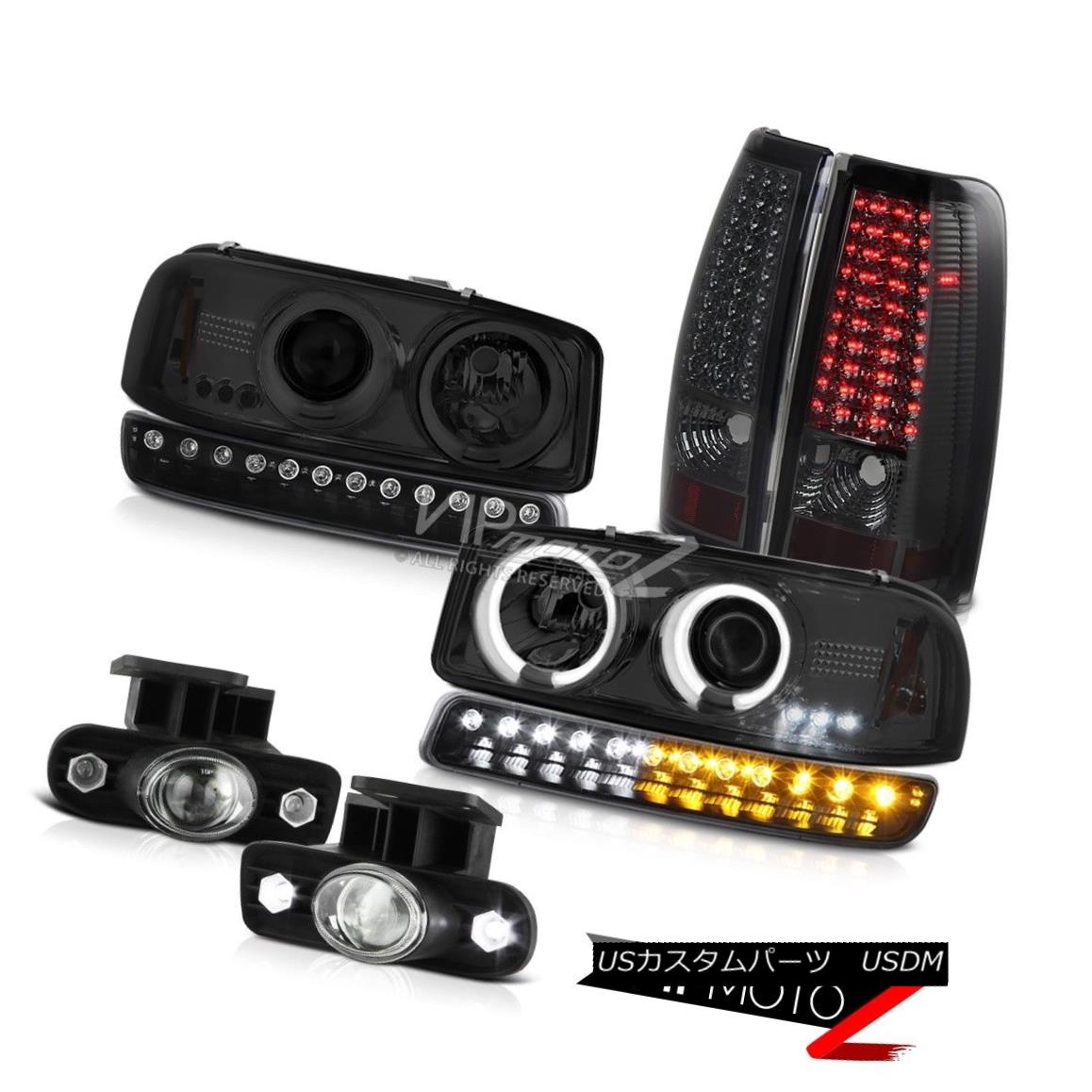 ヘッドライト 99-02 Sierra 3500HD Fog lights smoked rear smd brake turn signal ccfl Headlamps 99-02 Sierra 3500HDフォグライトスモークリアスモールブレーキターンシグナルccflヘッドランプ 【並行輸入品】