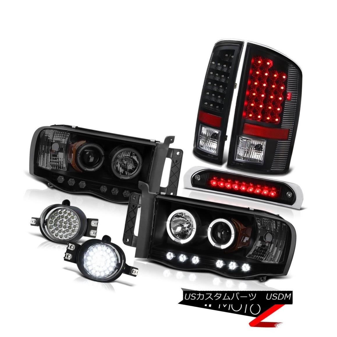 ヘッドライト 02 03 04 05 Ram V8 Halo Headlight Smoke SMD Tail Light Surface LED Fog Roof Stop 02 03 04 05 Ram V8ハローヘッドライトスモークSMDテールライト表面LEDフォグ屋根ストップ 【並行輸入品】