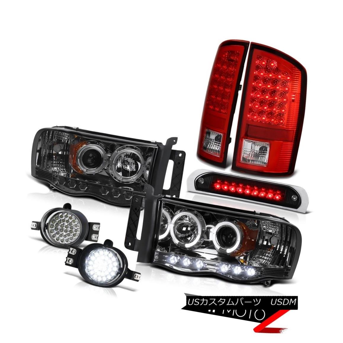 ヘッドライト Smoke DRL Headlight LED Taillights Red Bumper Fog High Stop Black 02-05 Ram 3500 スモークDRLヘッドライトLEDテールライトレッドバンパーフォグハイストップブラック02-05 Ram 3500 【並行輸入品】