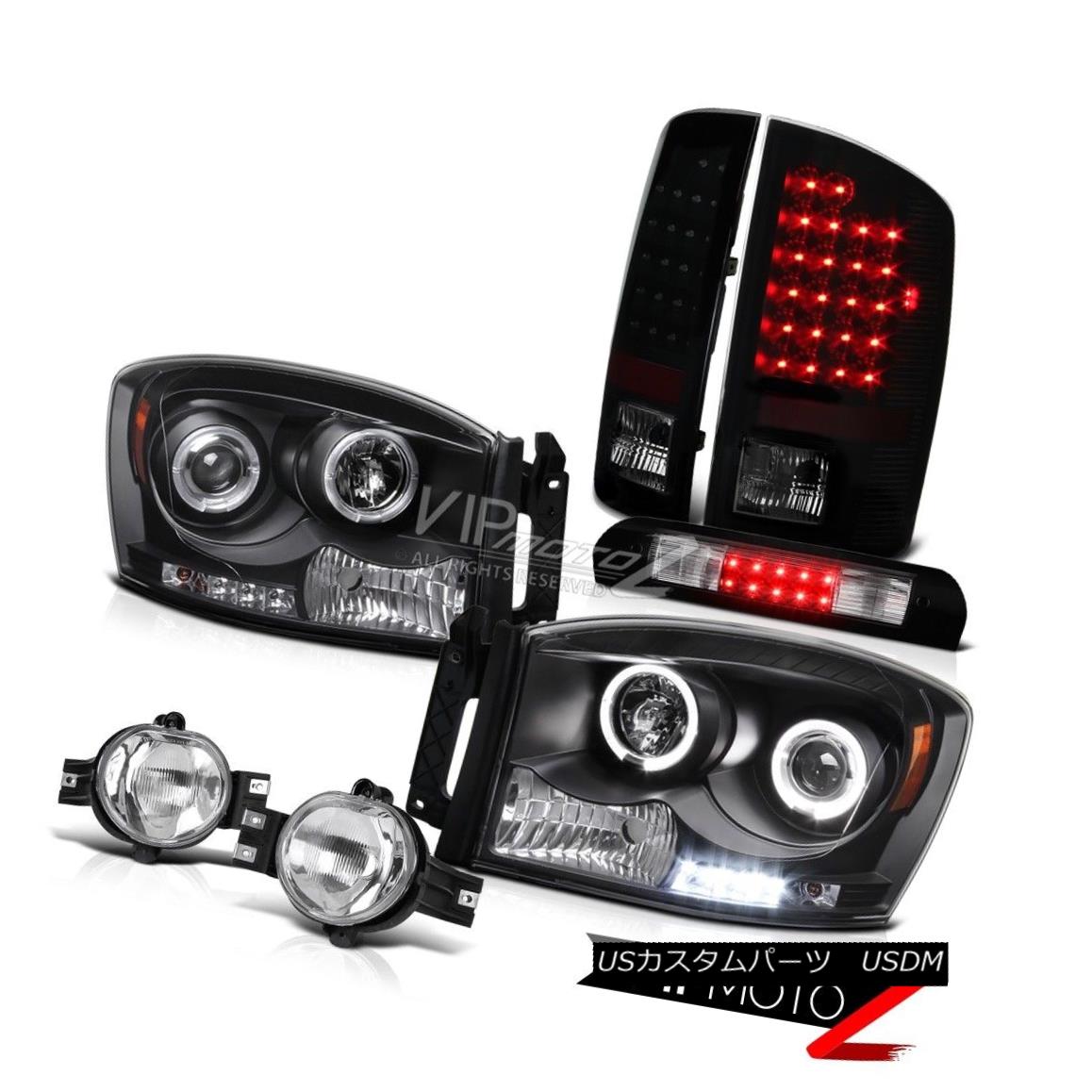 ヘッドライト 07 08 Ram Black LED DRL Headlamp SuperFlux Taillights Bumper Fog High Stop 07 08ラムブラックLED DRLヘッドランプSuperFluxテールライトバンパーフォグハイストップ 【並行輸入品】