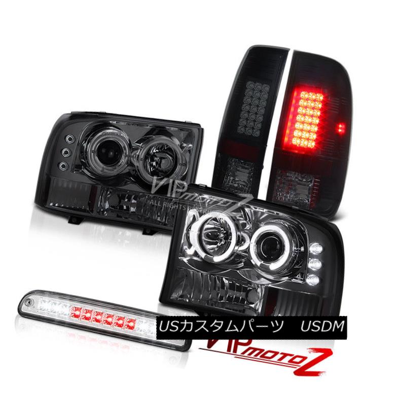 ヘッドライト Dark Projector Headlights Euro Third Brake LED Tail Light 1999-2004 F350 Harley ダークプロジェクターヘッドライトユーロサードブレーキLEDテールライト1999-2004 F350ハーレー 【並行輸入品】