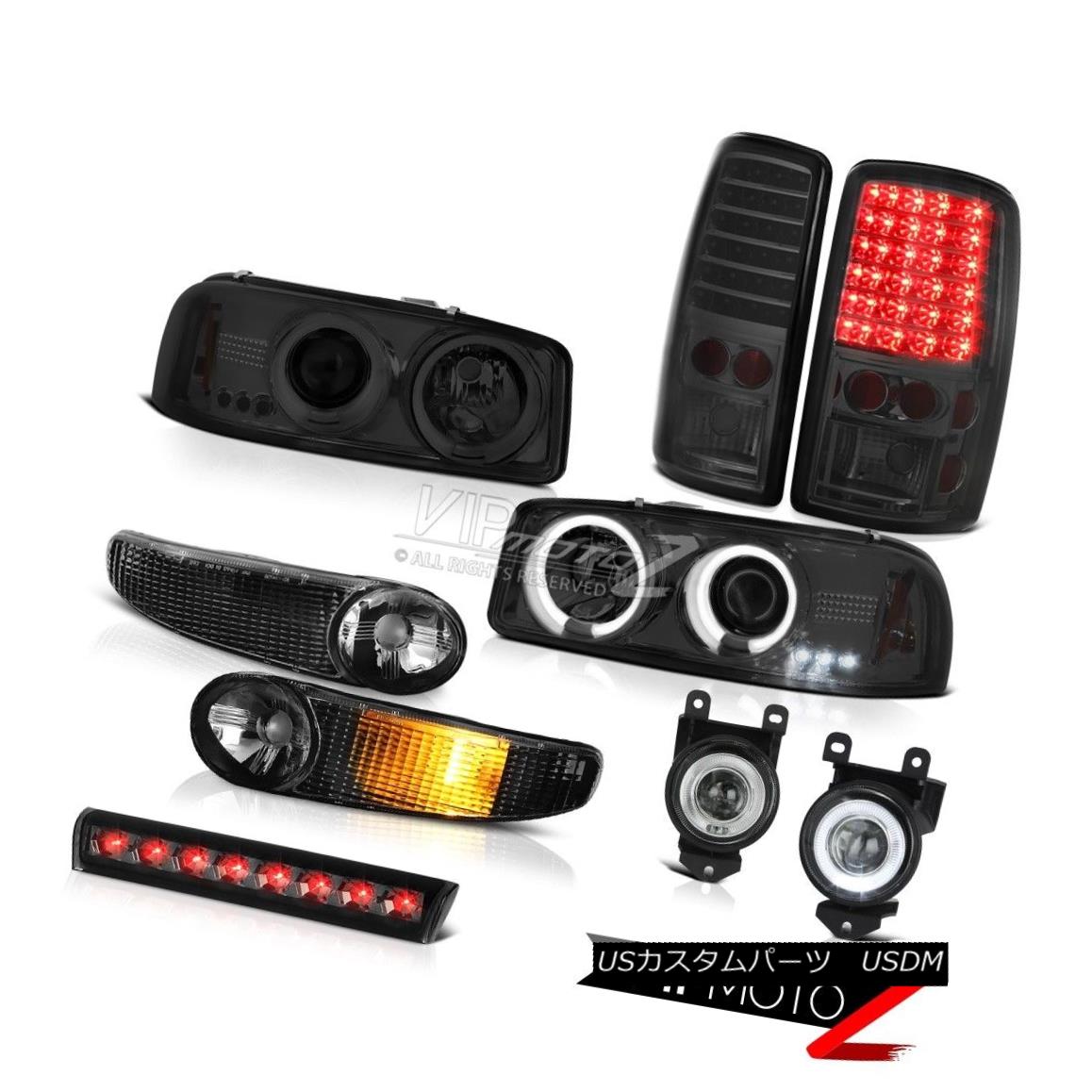 ヘッドライト 01-06 Yukon XL Projector Halo Rim Headlights Bumper LED 3rd Brake Tail Lamps Fog 01-06ユーコンXLプロジェクターハローリムヘッドライトバンパーLED第3ブレーキテールランプフォグ 【並行輸入品】