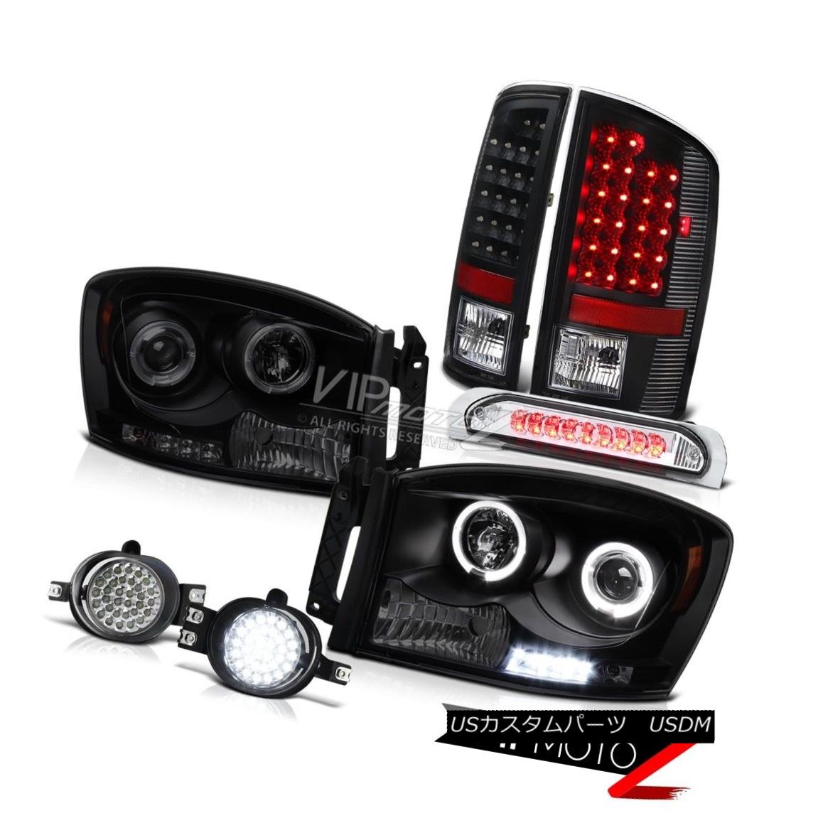 ヘッドライト Dual Halo Headlights LED Fog Lights 3RD Brake Cab 2006 Dodge Ram 1500 2500 3500 デュアルヘイローヘッドライトLEDフォグライト3RDブレーキキャブ2006ドッジラム1500 2500 3500 【並行輸入品】
