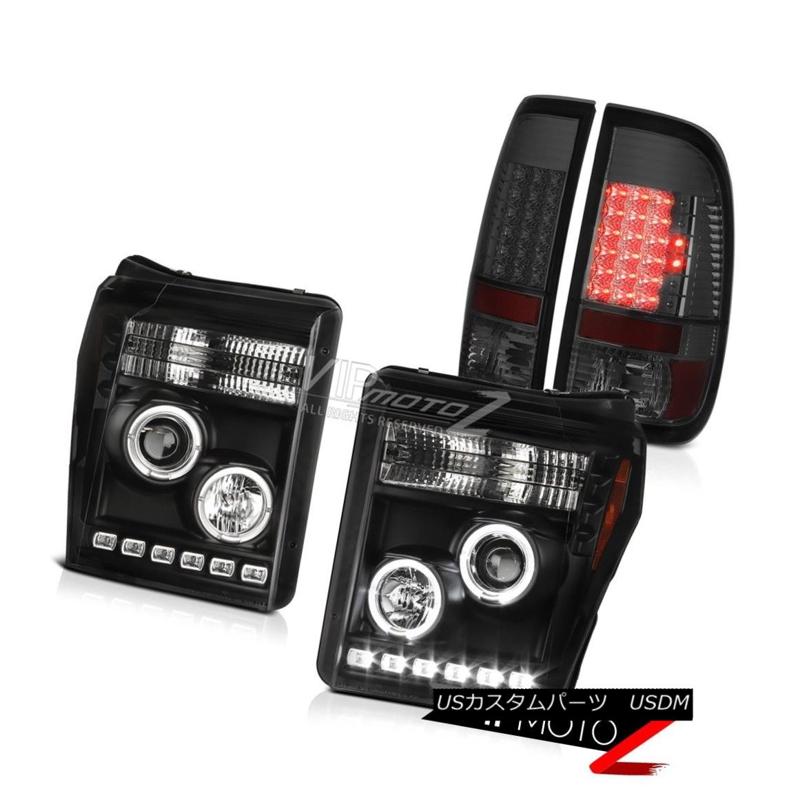 ヘッドライト 11-16 Ford F-350 Graphite Smoke Taillamps Projector Headlights \