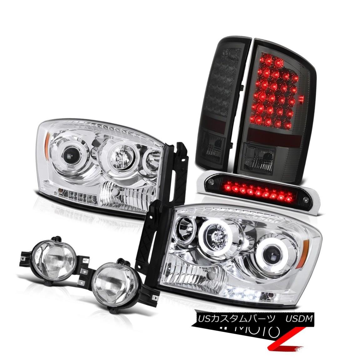 ヘッドライト 2006 Dodge Ram DRL Halo CCFL Headlights Smoke LED Brake Lamps Euro Fog Cargo 2006 Dodge Ram DRL Halo CCFLヘッドライトスモークLEDブレーキランプユーロフォグカーゴ 【並行輸入品】