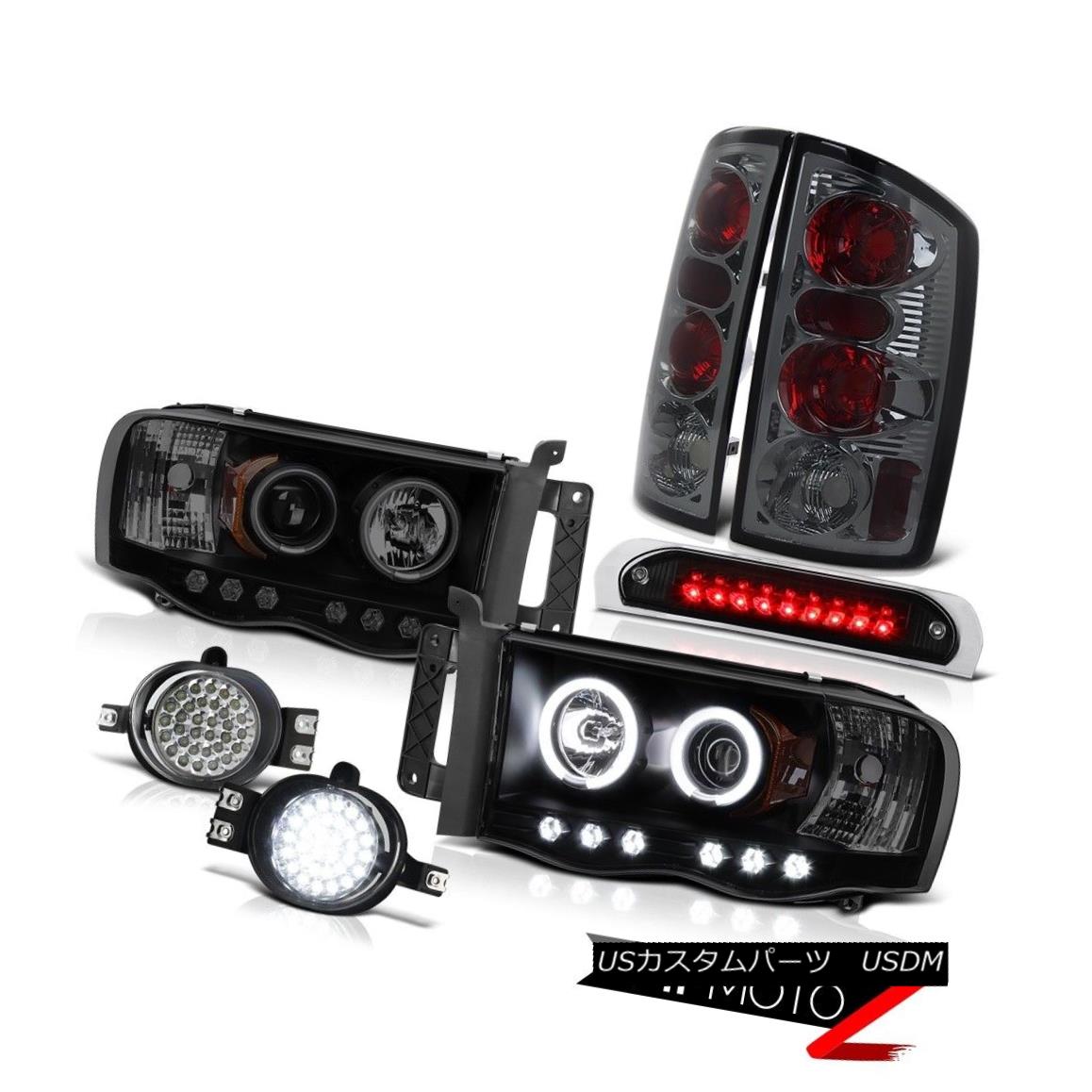 ヘッドライト 02-05 Ram SRT-10 CCFL Angel Eye Headlights Smoke Tail Lights LED Fog Brake Cargo 02-05 Ram SRT-10 CCFLエンジェルアイヘッドライトスモークテールライトLEDフォグブレーキカーゴ 【並行輸入品】