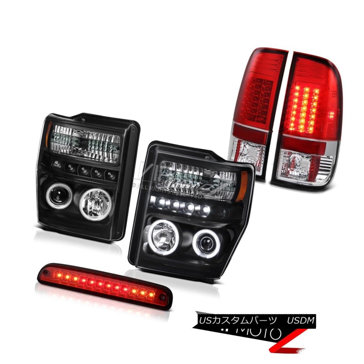 ヘッドライト Black CCFL Headlights 3rd Brake Red LED Signal Tail Lights 2008-2010 F350 FX4 ブラックCCFLヘッドライト第3ブレーキ赤色LED信号テールライト2008-2010 F350 FX4 【並行輸入品】