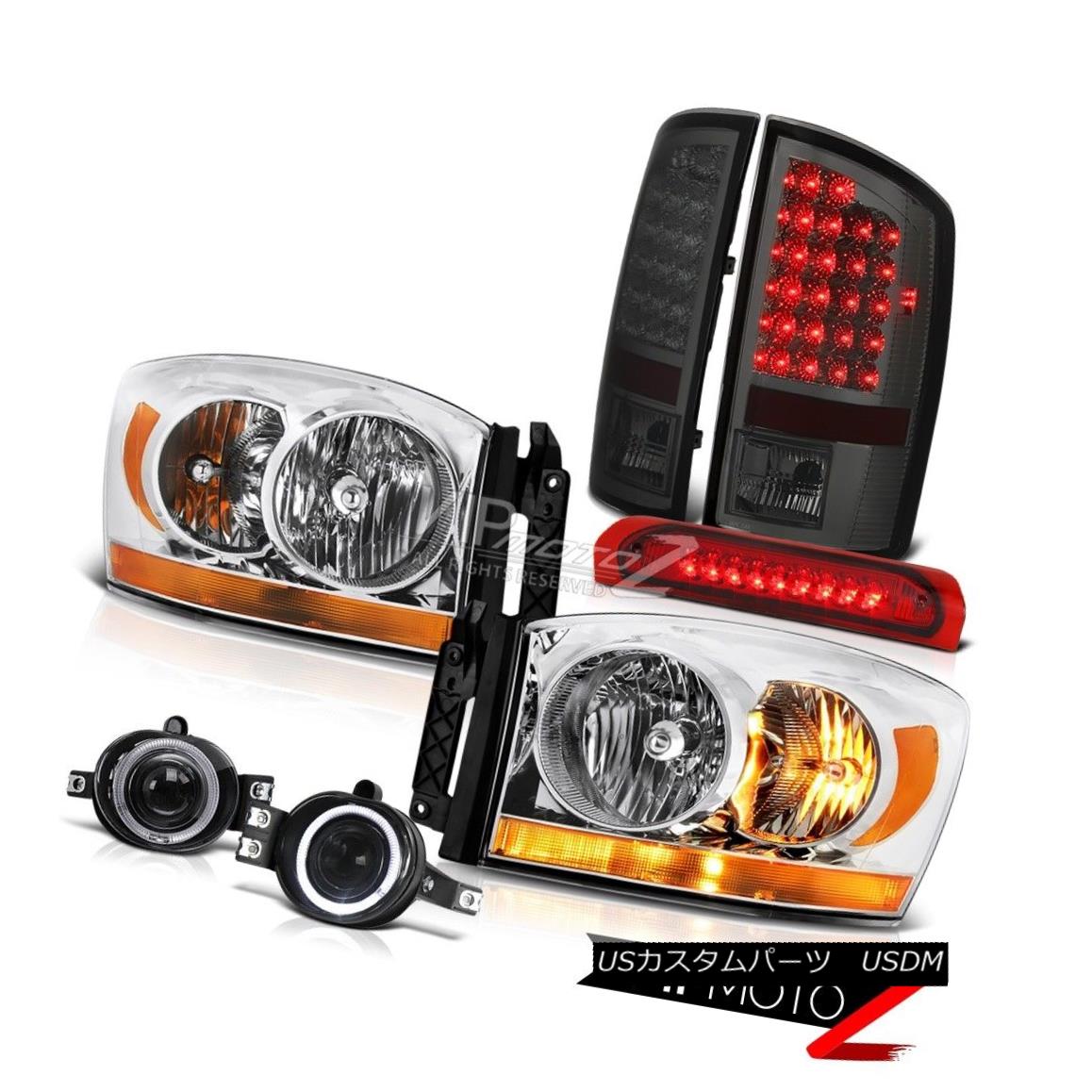 ヘッドライト 07-08 Dodge Ram 1500 5.7L Headlamps Foglamps Red Clear Roof Cab Lamp Taillights 07-08ダッジラム1500 5.7Lヘッドライトフォグランプレッドクリアルーフキャブランプテールライト 【並行輸入品】