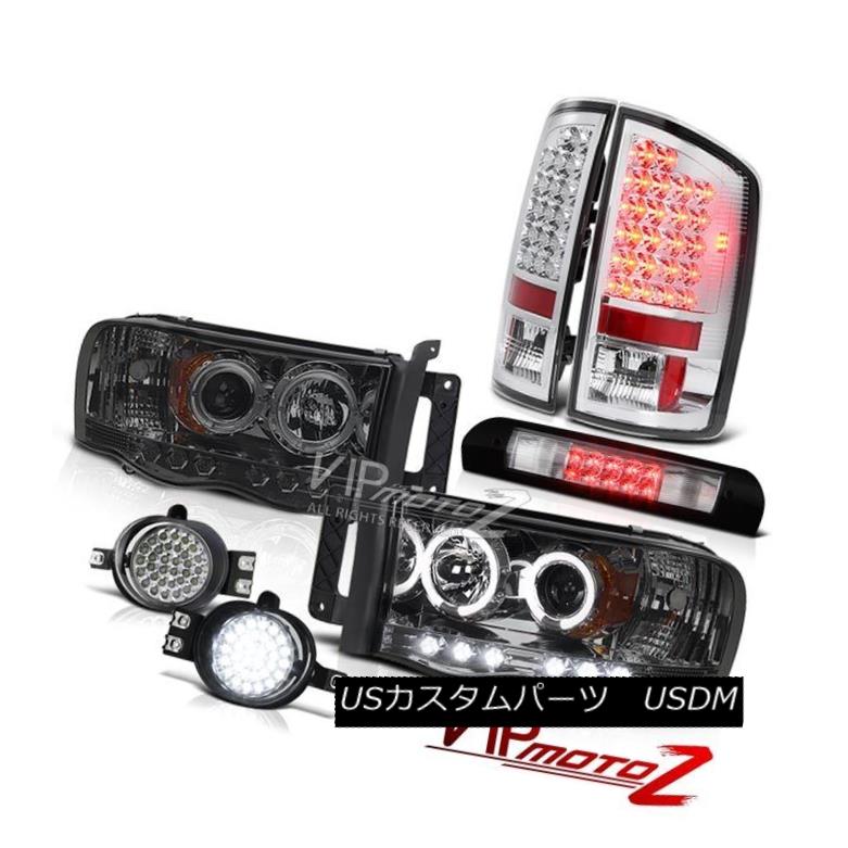 ヘッドライト Angel Eye Headlight LED Tail Lights SMD Fog Chrome 3rd Brake 2002-05 Dodge Ram エンジェルアイヘッドライトLEDテールライトSMDフォグクロム3rdブレーキ2002-05 Dodge Ram 【並行輸入品】