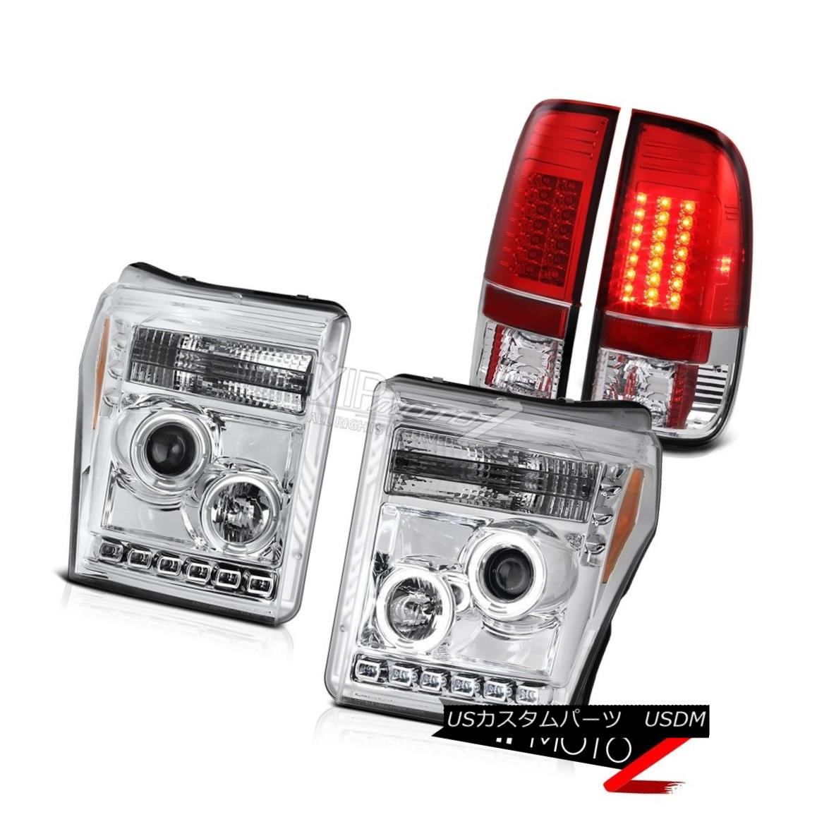 ヘッドライト 2011-2016 Ford F250 Supderduty Red Clear Taillamps Sterling Chrome Headlights 2011-2016 Ford F250スーパーデューティレッドクリアテールランプスターリングクロームヘッドライト 【並行輸入品】