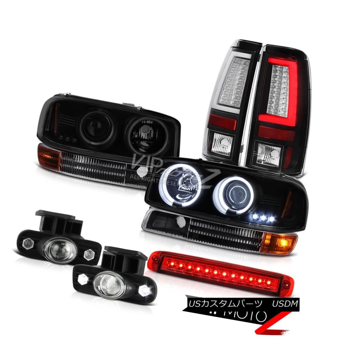 ヘッドライト 99-02 Sierra 6.6L Tail Lamps Roof Cab Lamp Parking Fog CCFL Headlights Dual Halo 99-02シエラ6.6Lテールランプルーフキャブランプ駐車霧CCFLヘッドライトデュアルヘイロー 【並行輸入品】