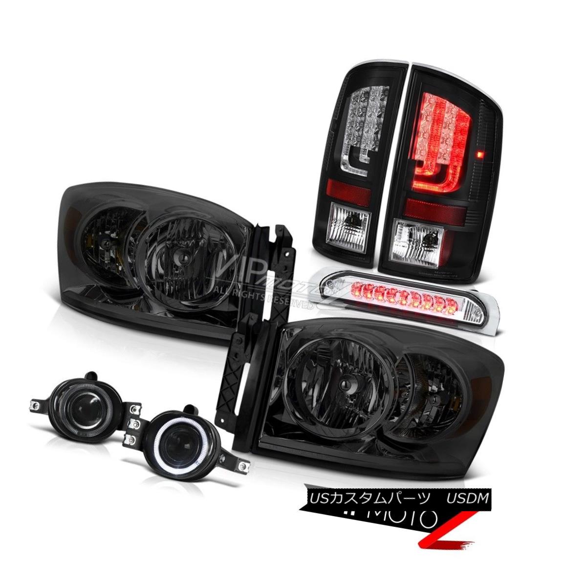 ヘッドライト 07-08 Ram 1500 2500 3500 WS Taillamps Smokey Headlights Foglights 3RD Brake Lamp 07-08ラム1500 2500 3500 WSタイルランプスモーキーヘッドライトフォグライト3RDブレーキランプ 【並行輸入品】