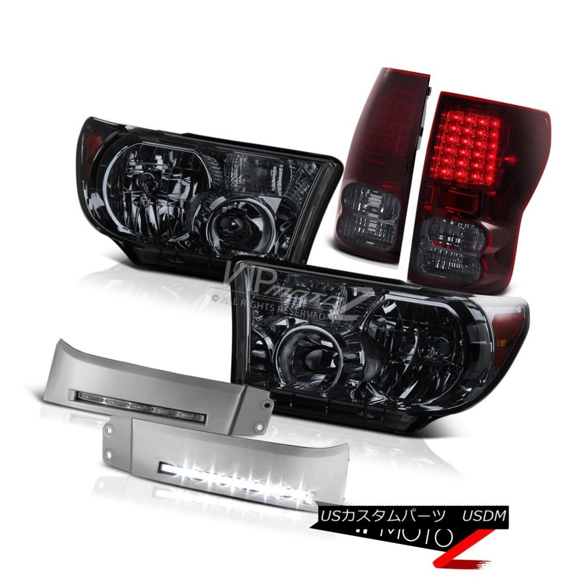 ヘッドライト 2007-2013 Toyota Tundra V6 CHERRY RED Smoke Headlight Tail Lamp Fog Lights JDM 2007-2013 Toyota Tundra V6 CHERRY RED煙ランプヘッドライトテールランプフォグライトJDM 【並行輸入品】
