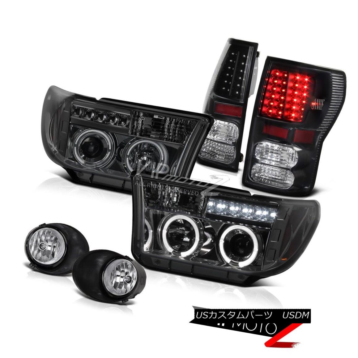 ヘッドライト 07-2013 Tundra Halo Projector Smoke Headlight+LED Tail Lamp+Fog Light 07-2013 Tundra Haloプロジェクター煙ヘッドライト+ LEDテールランプ+フォグライト 【並行輸入品】