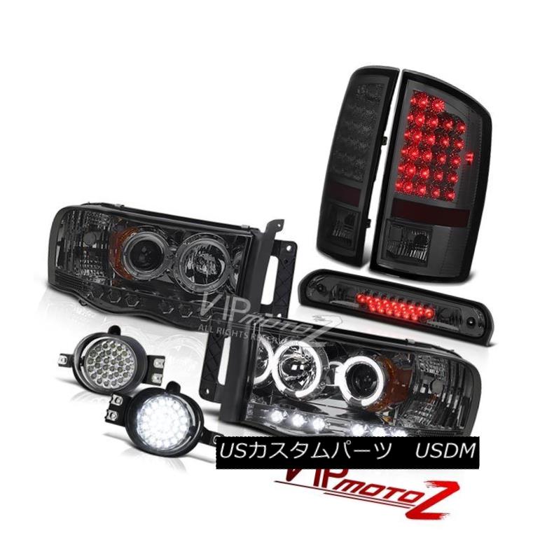 ヘッドライト 02 03 04 05 Ram V8 Halo LED Headlamps Tail Lights Tinted Driving Fog Roof Stop 02 03 04 05 Ram V8 Halo LEDヘッドランプテールライトティンテッドドライビングフォグ屋根停止 【並行輸入品】