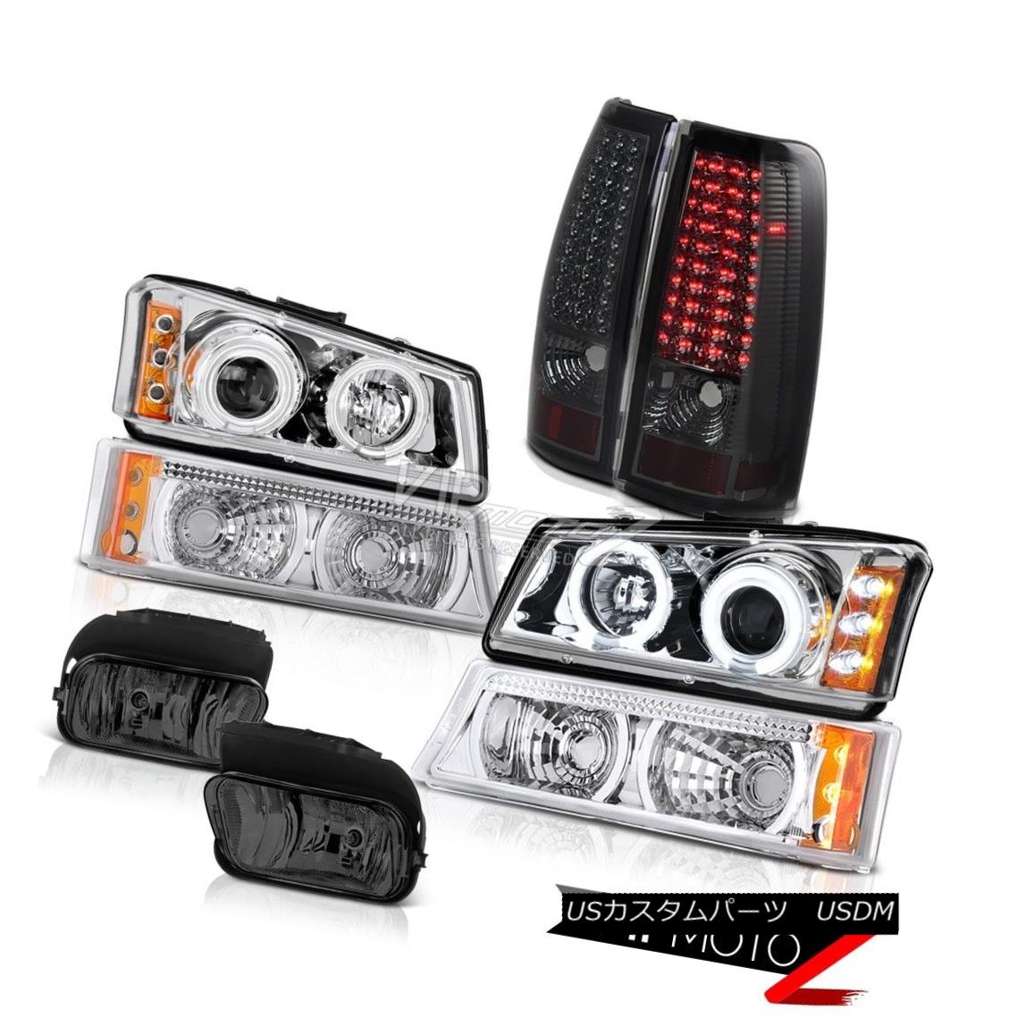 ヘッドライト 2005 2006 Chevy Silverado Halo Headlight Parking Smoked LED Tail Bumper Foglight 2005年2006シボレーシルバラードヘイローヘッドライトパーキングスモークLEDテールバンパーフォグライト 【並行輸入品】