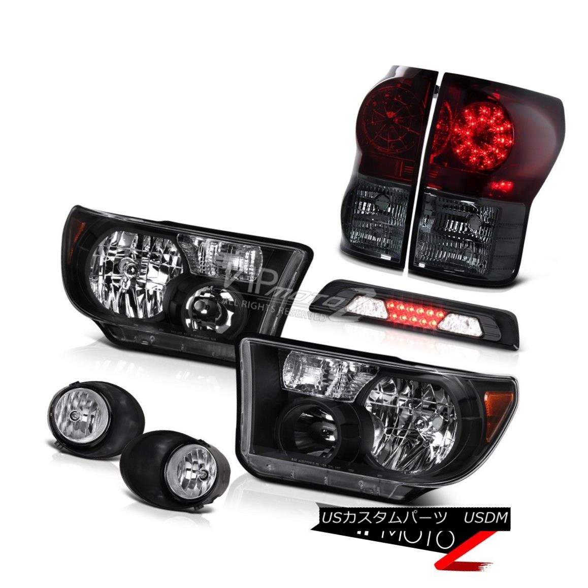 ヘッドライト 07-13 Toyota Tundra Platinum Black Headlights Fog Lights Roof Cab Light Tail SMD 07-13トヨタトンドラプラチナブラックヘッドライトフォグライトルーフキャブライトテールSMD 【並行輸入品】