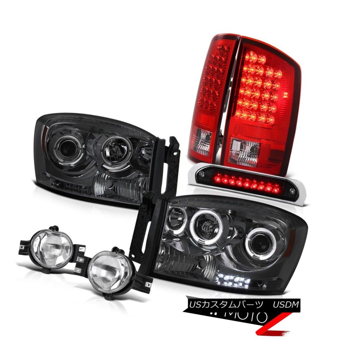 ヘッドライト 2006 Ram 3500 Angel Eye Headlamps LED Tail Lights Red Sterling Chrome Fog Brake 2006 Ram 3500 Angel EyeヘッドランプLEDテールライトレッドスターリングクロムフォグブレーキ 【並行輸入品】