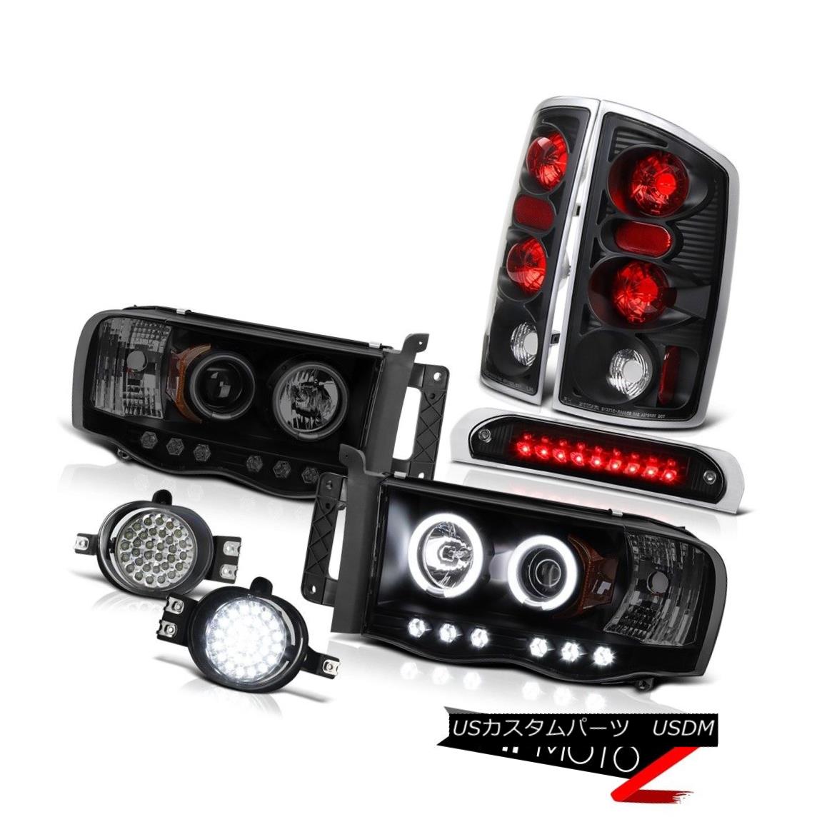 ヘッドライト 02-05 Ram Hemi Devil's CCFL Ring Headlights Signal Brake Lights LED Driving Fog 02-05 Ram Hemi悪魔のCCFLリングヘッドライト信号ブレーキライトLED駆動フォグ 【並行輸入品】