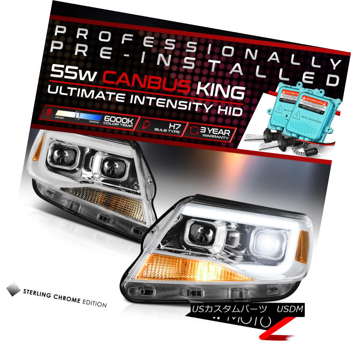 ヘッドライト [55W HID] 15-17 Chevy Colorado Dynamic OLED DRL Chrome Projector Headlight lamp [55W HID] 15-17シボレーコロラドダイナミックOLED DRLクロームプロジェクターヘッドライトランプ 【並行輸入品】