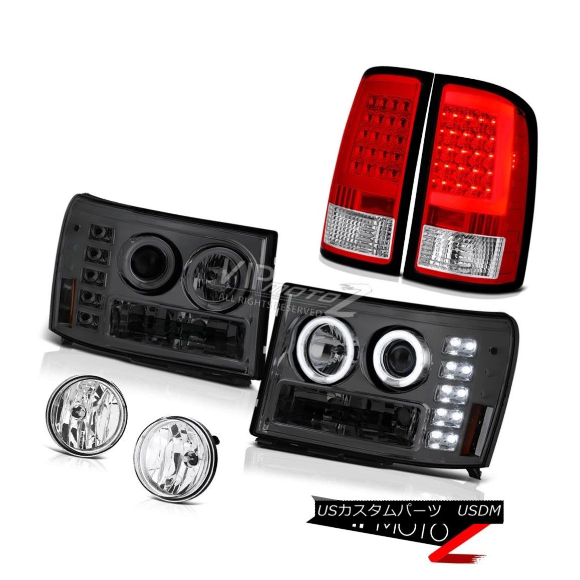 ヘッドライト 07-13 Gmc Sierra 1500 XFE Red Tail Brake Lights Chrome Fog Headlights Tron Tube 07-13 Gmc Sierra 1500 XFEレッドテールブレーキライトクロームフォグヘッドライトトロンチューブ 【並行輸入品】