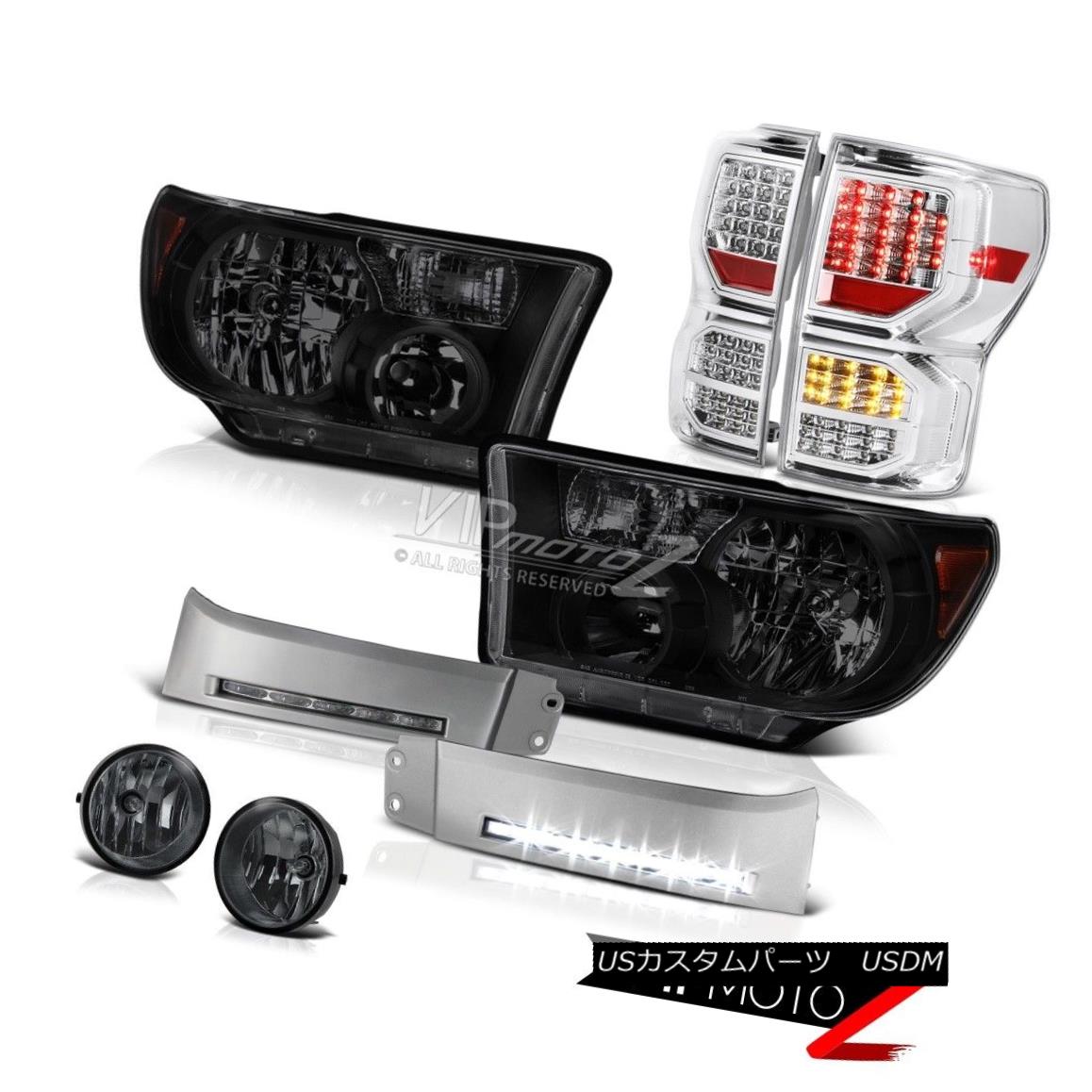 ヘッドライト 2007-2013 Toyota Tundra Platinum Taillights Headlamps Silver Bumper DRL Foglamps 2007年?2013年トヨタトンドラプラチナティアライトヘッドランプシルバーバンパーDRLフォグランプ 【並行輸入品】