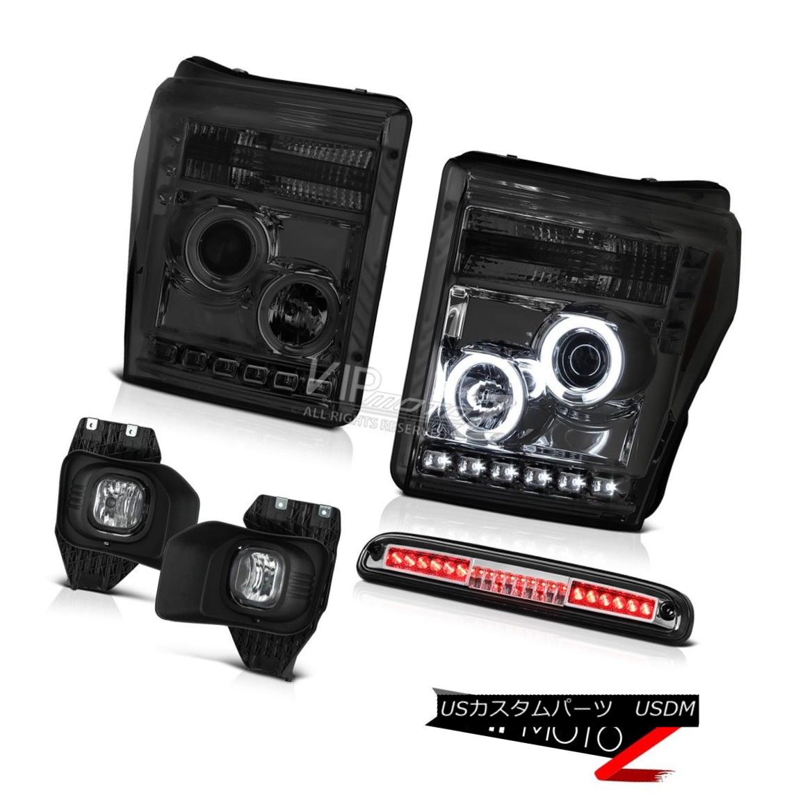 ヘッドライト 11-16 F350 Platinum Crystal Clear Third Brake Lamp Fog Lamps Smoked Headlamps 11-16 F350プラチナクリスタルクリア第3ブレーキランプフォグランプスモークヘッドランプ 【並行輸入品】