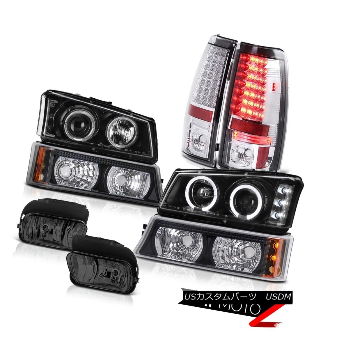 ヘッドライト Black Headlights Signal Bumper LED Tail Light Foglamp 2003-2006 Silverado 1500HD ブラックヘッドライト信号バンパーLEDテールライトFoglamp 2003-2006 Silverado 1500HD 【並行輸入品】