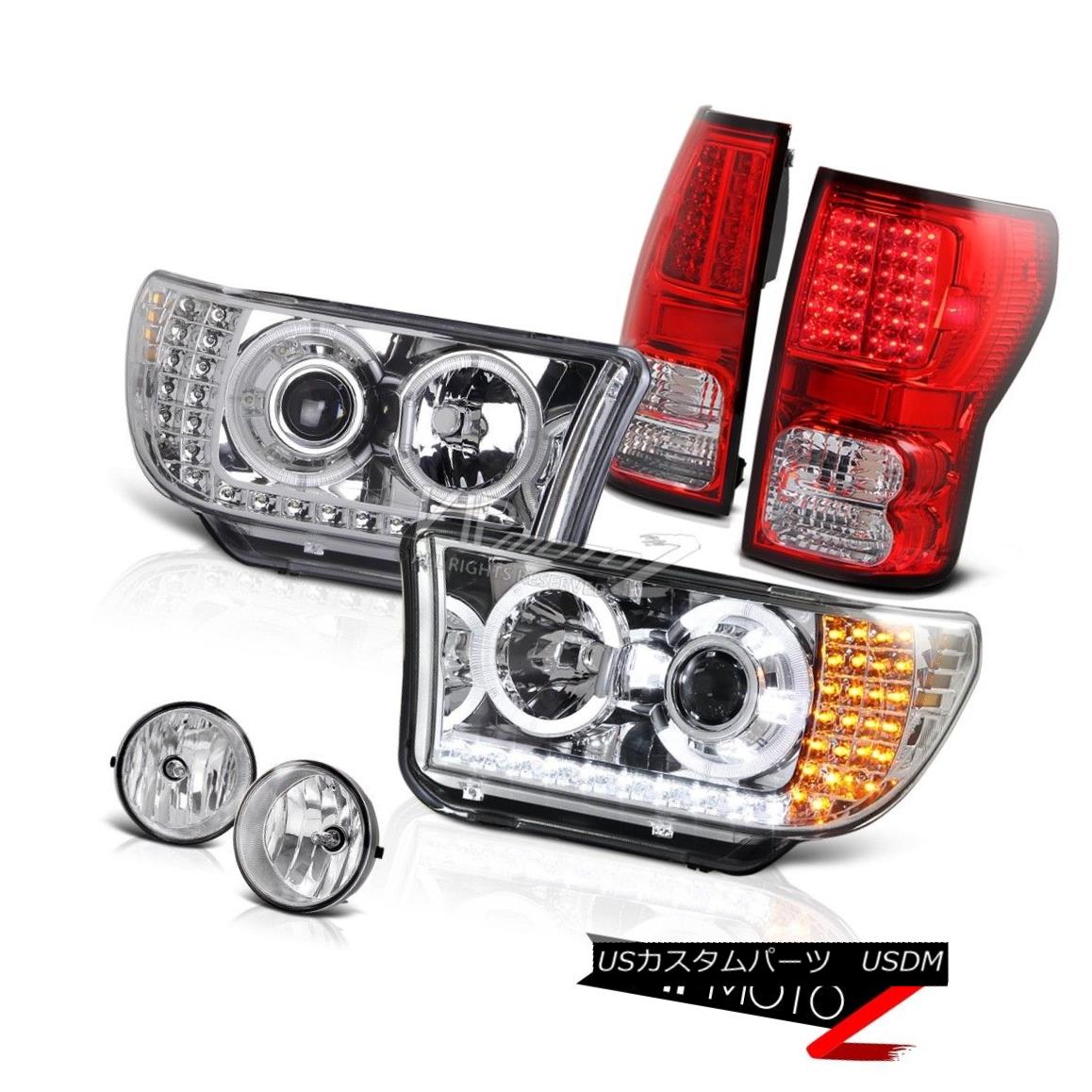 ヘッドライト 2007-2013 TOYOTA TUNDRA Chrome Projector LED Headlight+SMD Tail Light+Fog Lamps 2007-2013 TOYOTA TUNDRAクロームプロジェクターLEDヘッドライト+ SMDテールライト+フォグランプ 【並行輸入品】