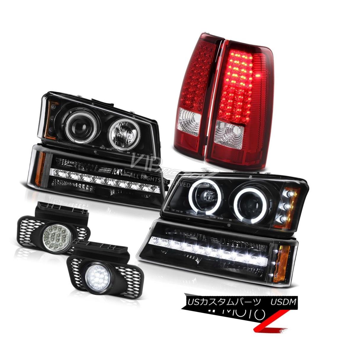 ヘッドライト 2003-2006 Silverado Fog lamps taillights matte black parking light headlights 2003-2006シルバラードフォグランプテールライトマットブラックパーキングライトヘッドライト 【並行輸入品】